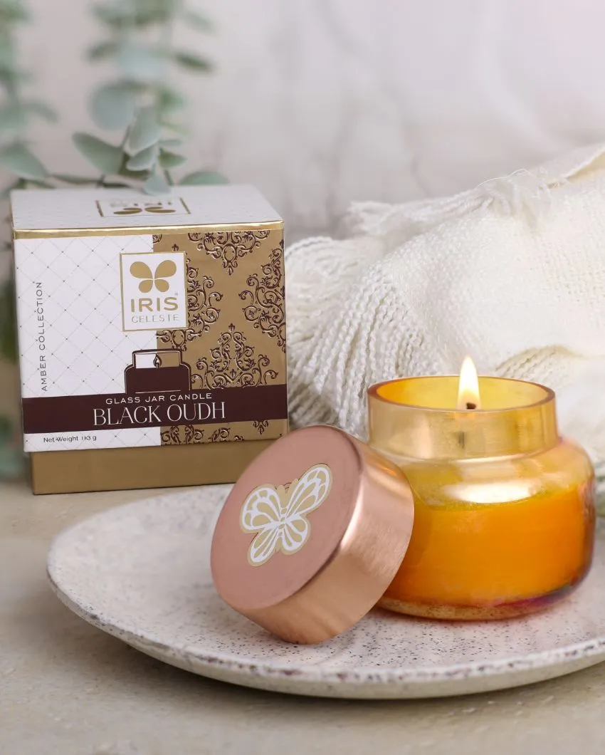 Amber Collection | Apothecary Jar Candle  | Single  | 3.5 x 4 inches , 3.5 x 4 inches