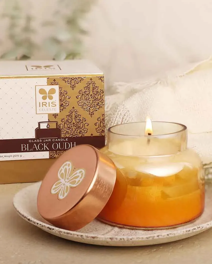 Amber Collection | Apothecary Jar Candle  | Single  | 3.5 x 4 inches , 3.5 x 4 inches