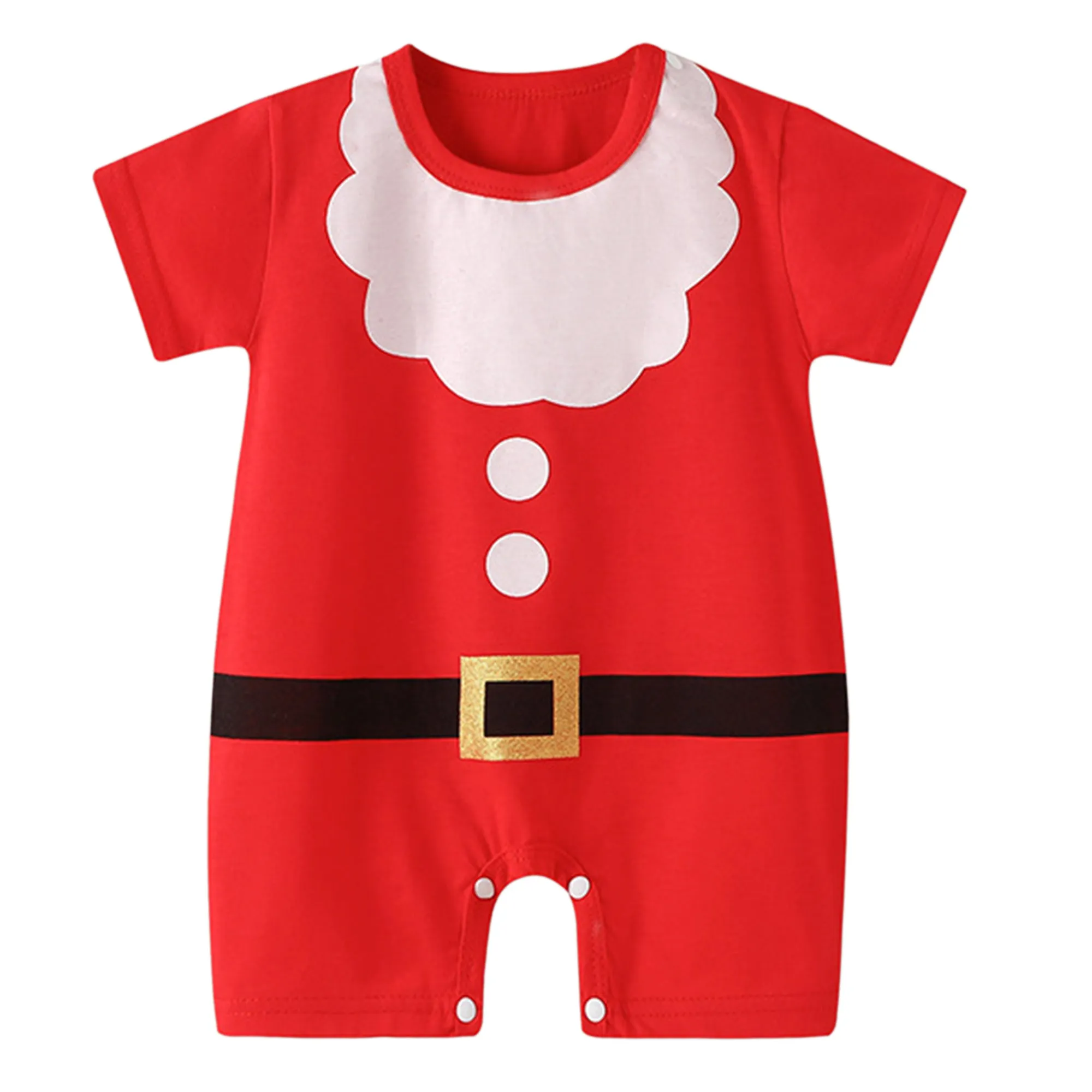 Babymoon Baby Christmas Romper | Baby Photoshoot Props Costumes | 9-12 months | Red