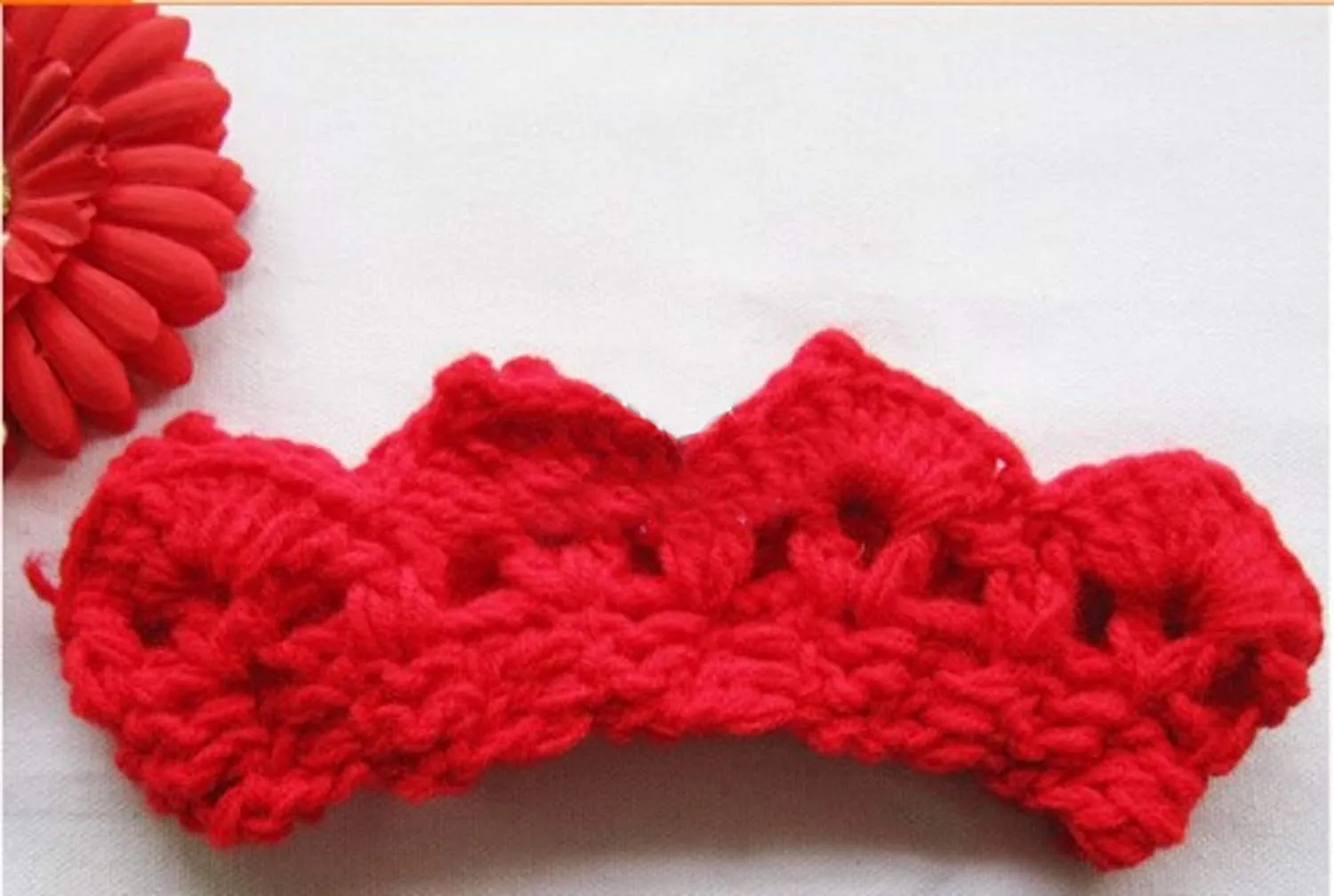 Babymoon Crown Headwear New Born Baby Photography Shoot Props Costumes - Red