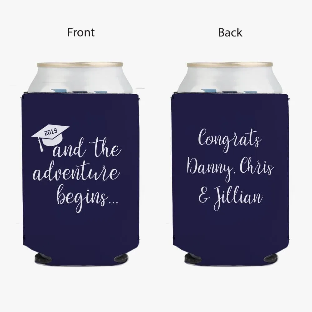 Congrats Grads Personalized Can Beverage Koozie