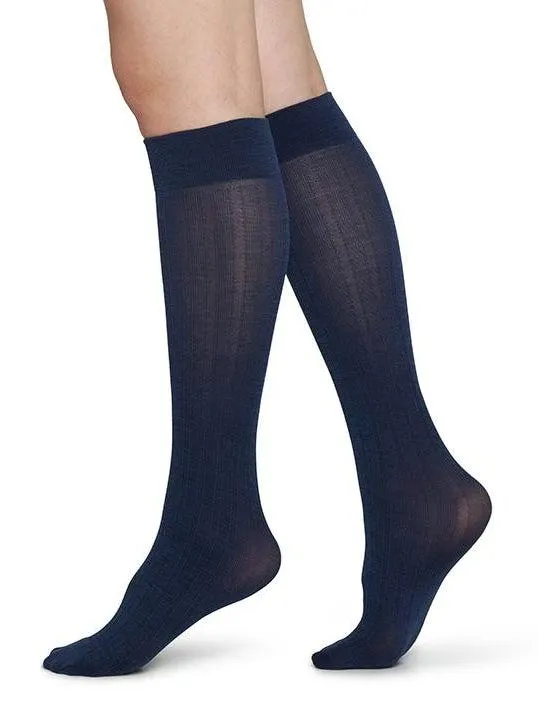 Freja Bio Wool Knee-Highs Navy