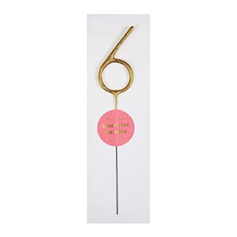 Gold Sparkler Candle - 6