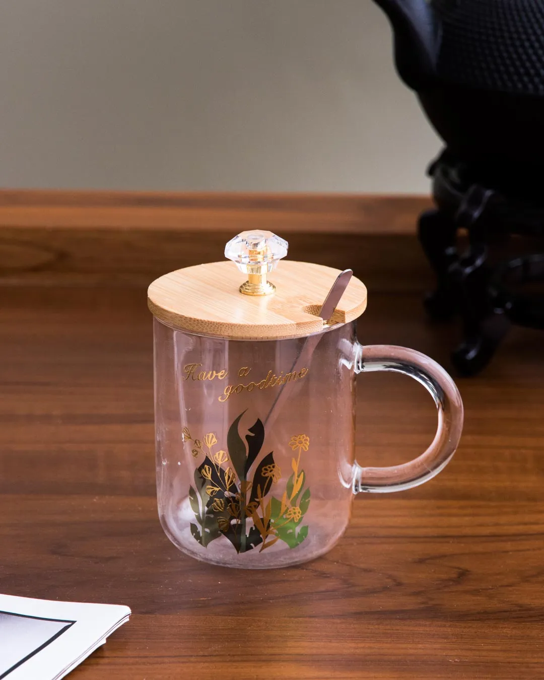 'Have a Goodtime' Clear Coffee/Milk Mug