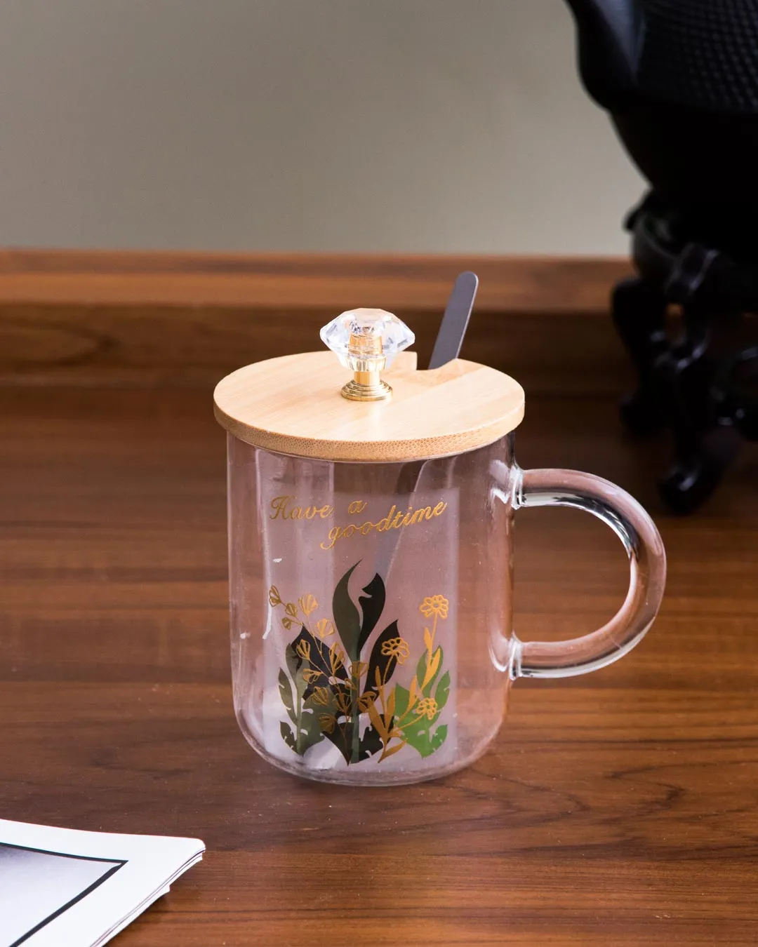 'Have a Goodtime' Clear Coffee/Milk Mug