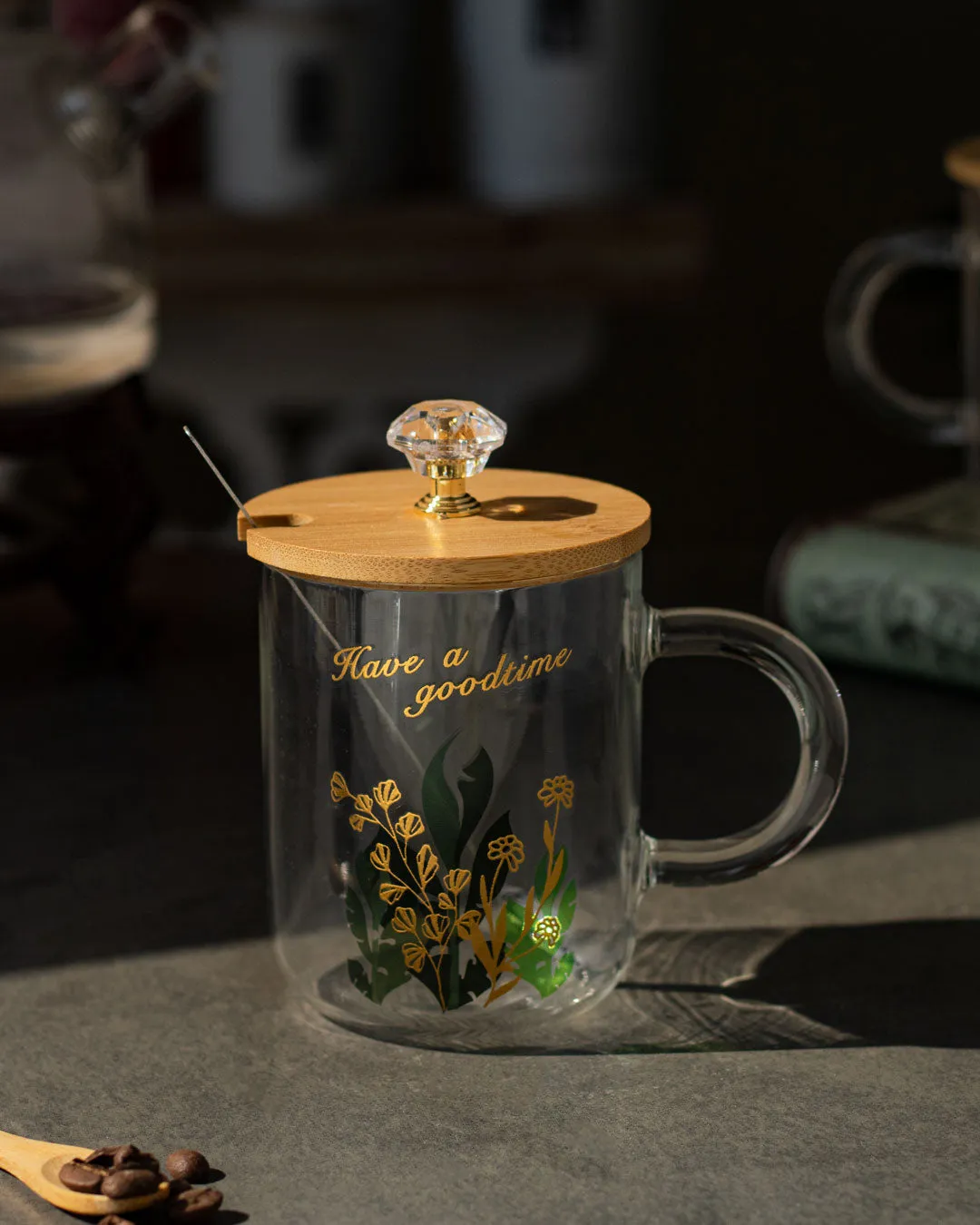 'Have a Goodtime' Clear Coffee/Milk Mug
