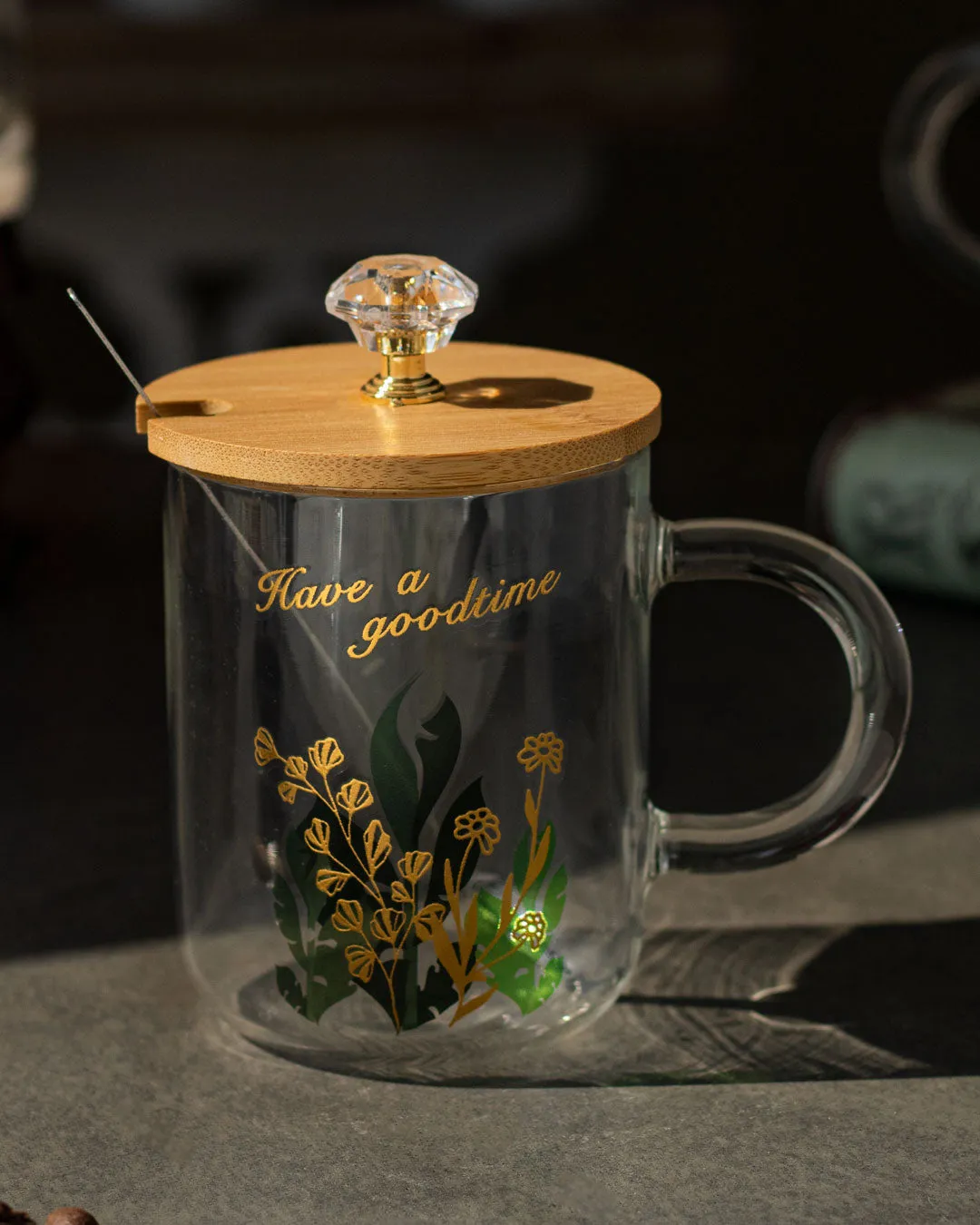 'Have a Goodtime' Clear Coffee/Milk Mug