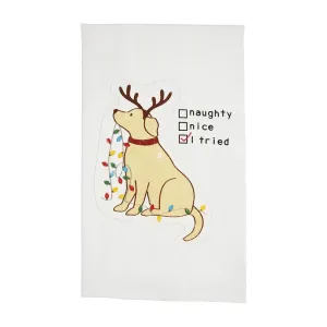 'I Tried' Dog Christmas Towel