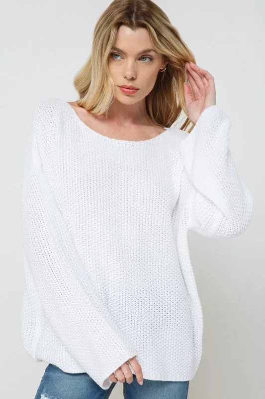 Knitted Sweater (White)