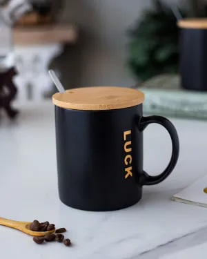 'Luck' Coffee Mug - Black