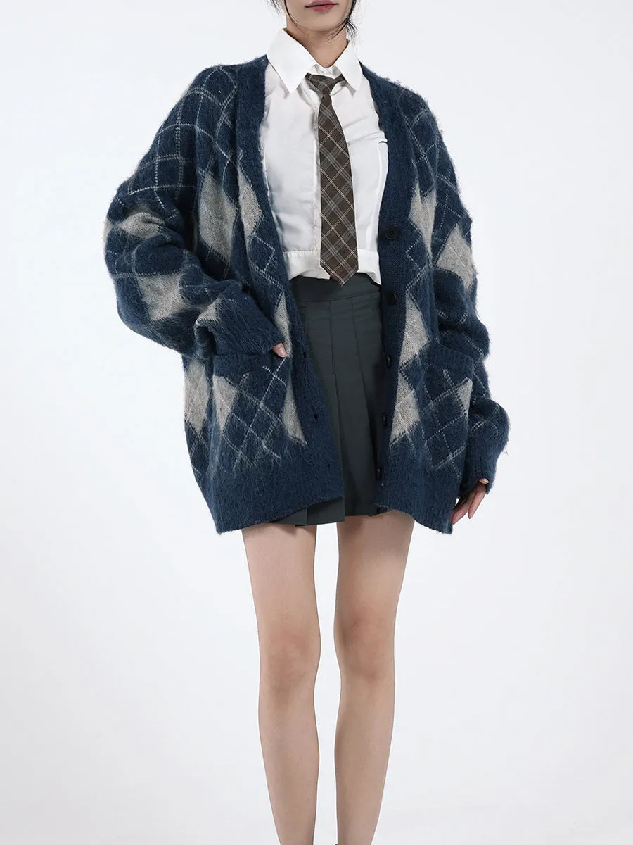 Oversized Knitted Sweater Cardigan