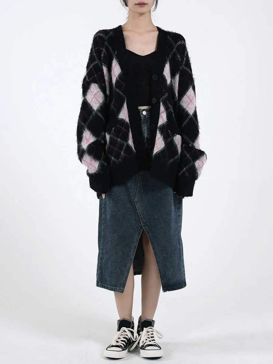 Oversized Knitted Sweater Cardigan