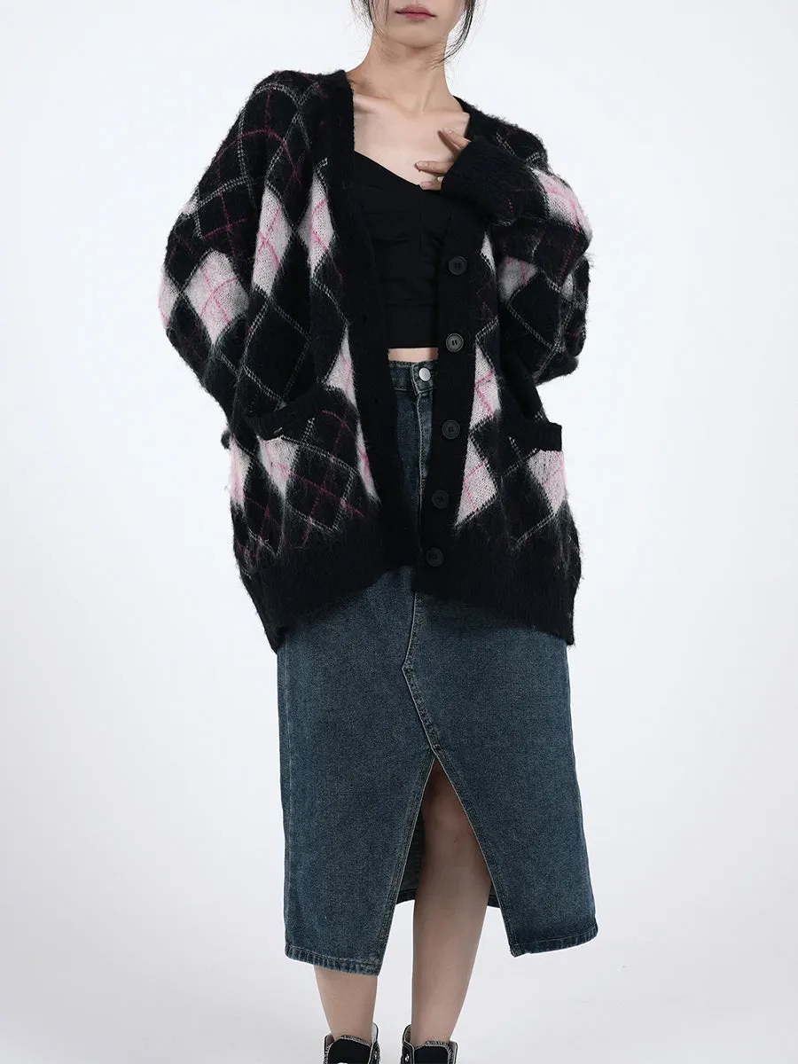Oversized Knitted Sweater Cardigan