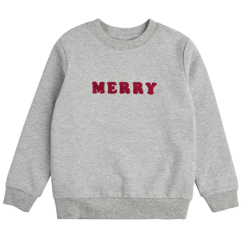 Petit Lem - Merry Sweatshirt in Heather Grey