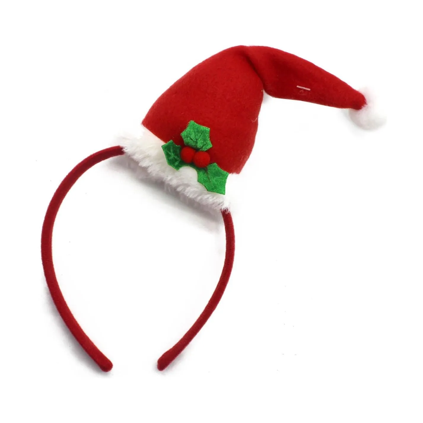 Santa Headband With Holly
