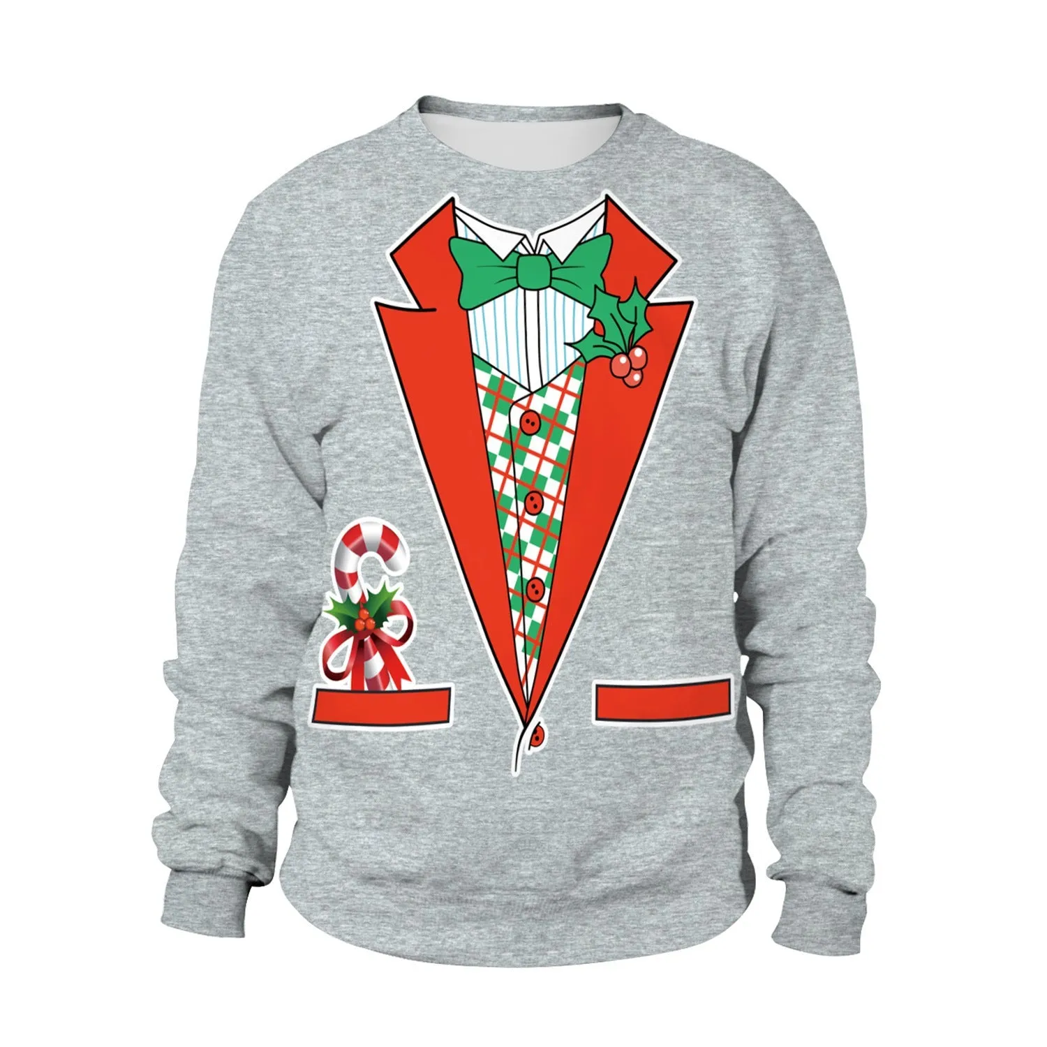 Ugly Christmas Sweater Couples Round Neck Sports Sweater